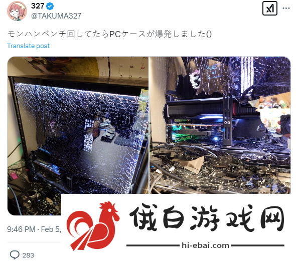 玩家运行《怪物猎人》测试软件时 电脑爆炸